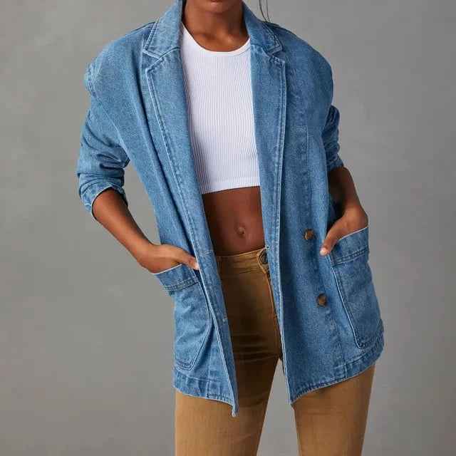 Classic Fit Women's Blazer with Pockets - BritishElegance