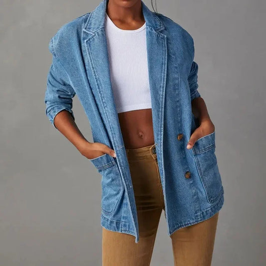 Classic Fit Women's Blazer with Pockets - BritishElegance