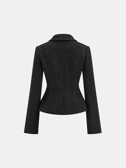 Skye | Tweed Fitted Lapel Blazer