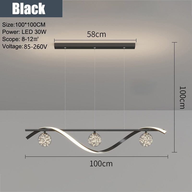 Elegant Curved Crystal Chandelier