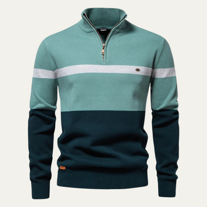 Men’s Stylish Quarter Zip Knit Sweater