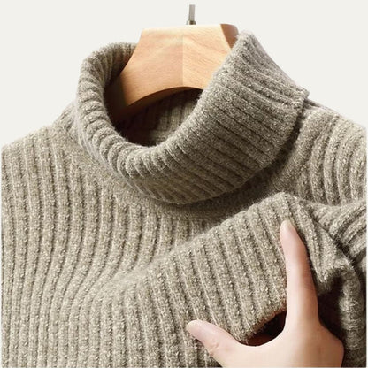 The Omegna Men's Thick Ribbed Winter Turtleneck Jumper