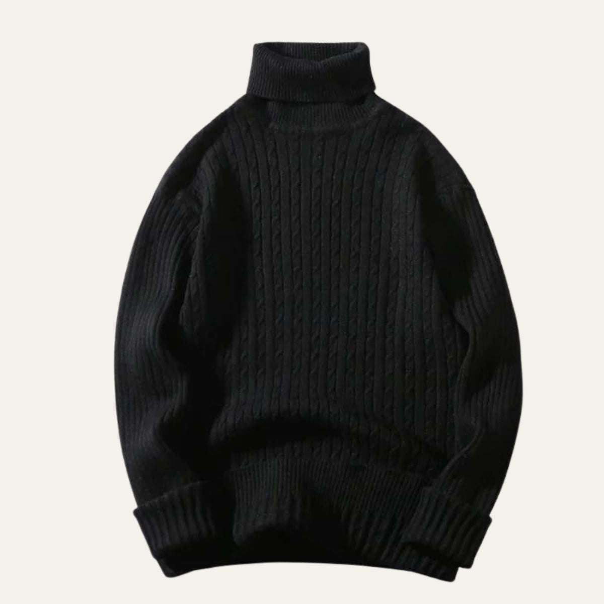The Gattinara Men's Soft Elastic Knit Turtleneck Jumper