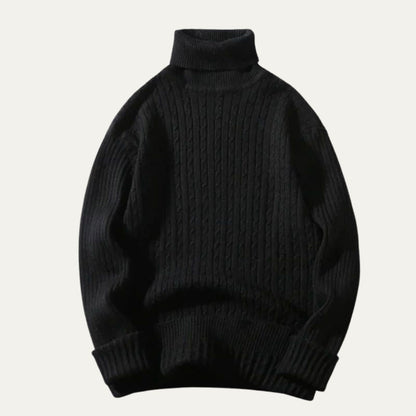 The Gattinara Men's Soft Elastic Knit Turtleneck Jumper