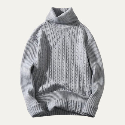 The Gattinara Men's Soft Elastic Knit Turtleneck Jumper