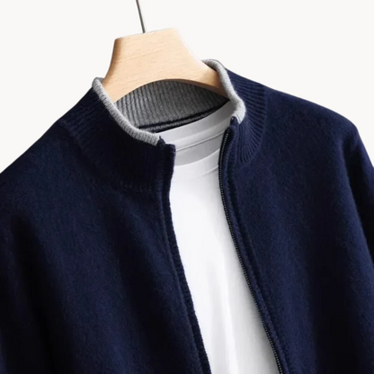 Classic wool cardigan for men