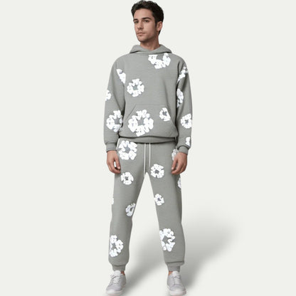 Women’s Floral Print Hooded Loungewear Set