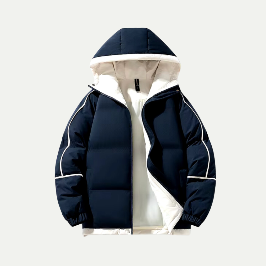 Women’s Contrasting Lined Hooded Puffer Jacket