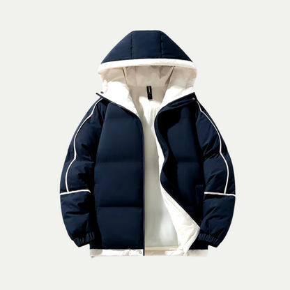 Women’s Contrasting Lined Hooded Puffer Jacket
