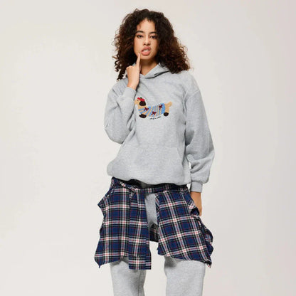 Casual Large Hooded Dog Graphic Sweatshirt