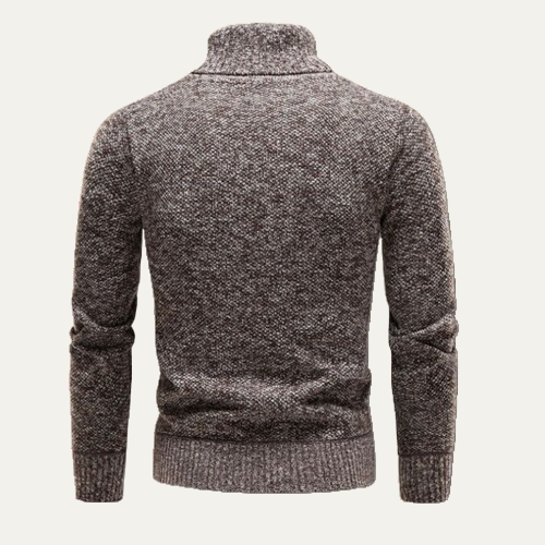 Men’s Fitted Micro Textured Turtleneck Sweater