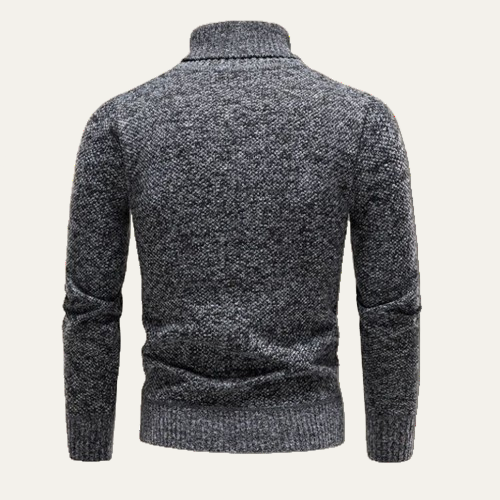 Men’s Fitted Micro Textured Turtleneck Sweater