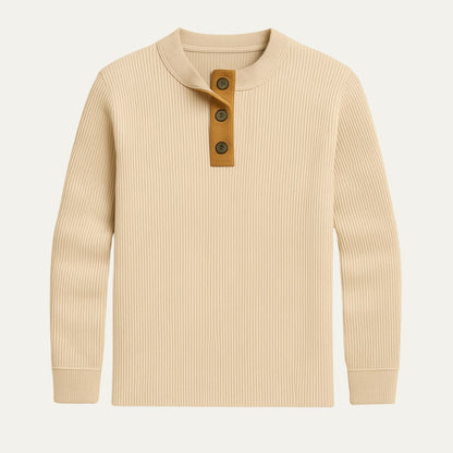 Men’s Ribbed Thermal Henley Shirt