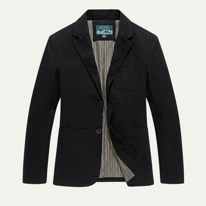 Men’s Casual Cotton Two Button Blazer