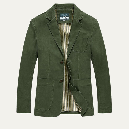 The Reykjavik Men’s Cotton Blazer Style Windbreaker with Pockets
