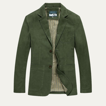 Men’s Casual Cotton Two Button Blazer