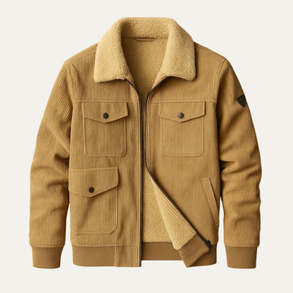 The Tallinn Fleece Lined Vintage Corduroy Jacket for Men