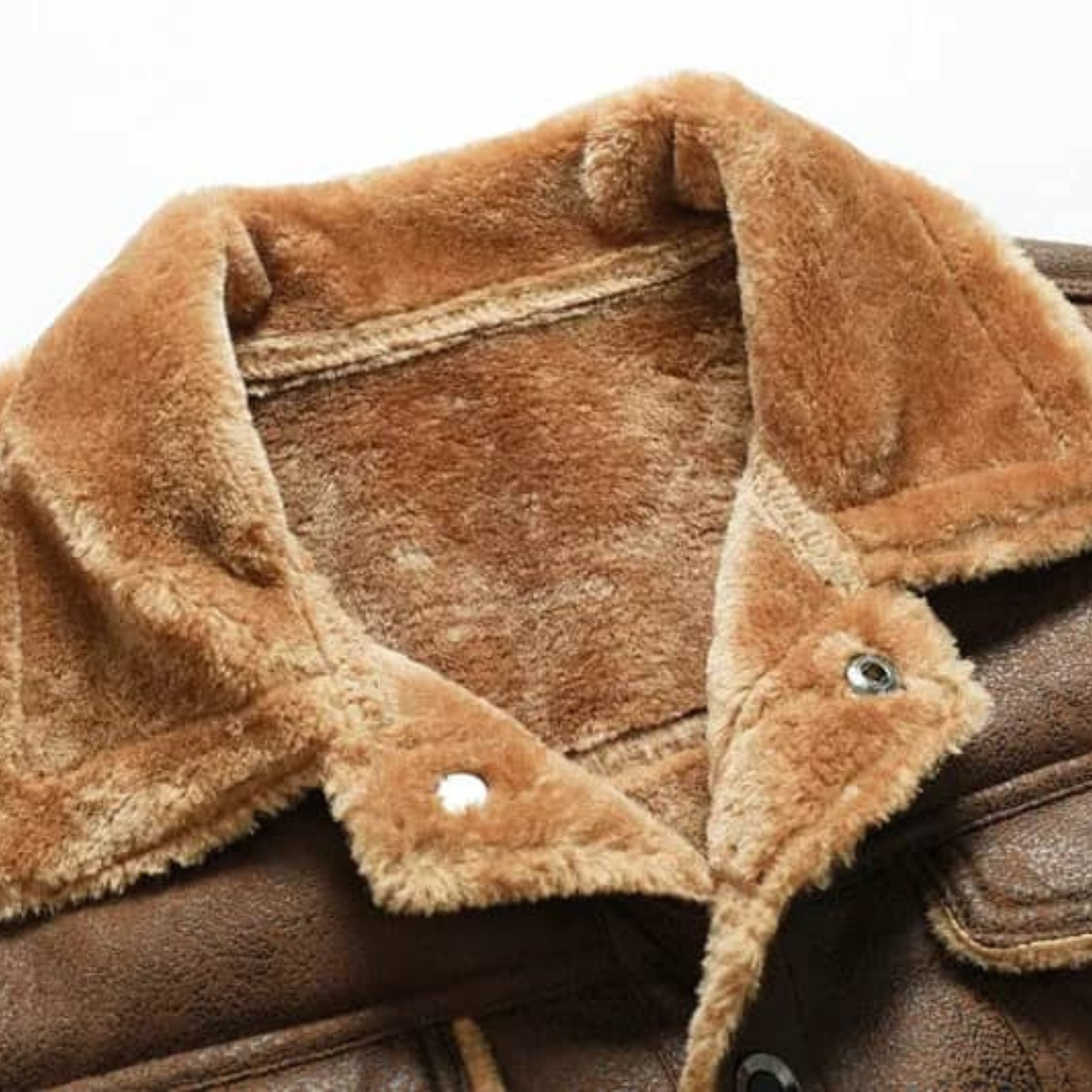 Men’s Faux Suede Shearling Biker Jacket