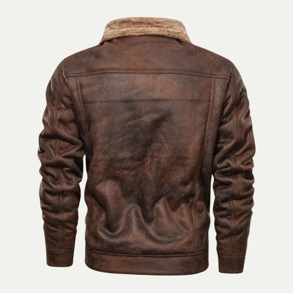 Men’s Shearling Lined Suede Trucker Jacket
