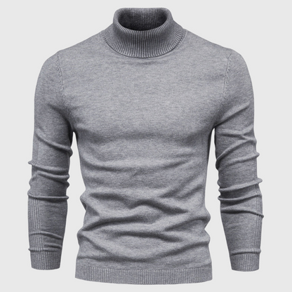 Men’s Plain Knit Turtleneck Sweater