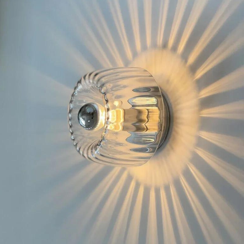 Elegant Glass Wall Sconce Modern Lighting Fixture - BritishElegance