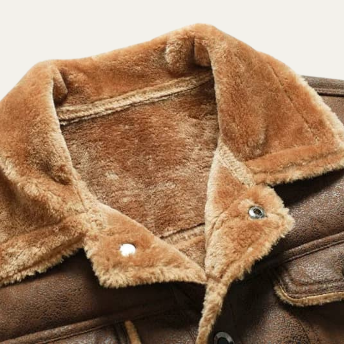 Men’s Faux Suede Shearling Lined Trucker Jacket