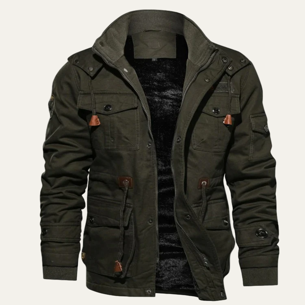 Men’s Winter Multi Pocket Cargo Military Jacket