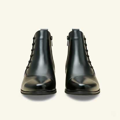 The Paisley Men's Modern Polished Leather Lace Up Chelsea Boots