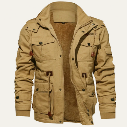 Men’s Winter Multi Pocket Cargo Military Jacket