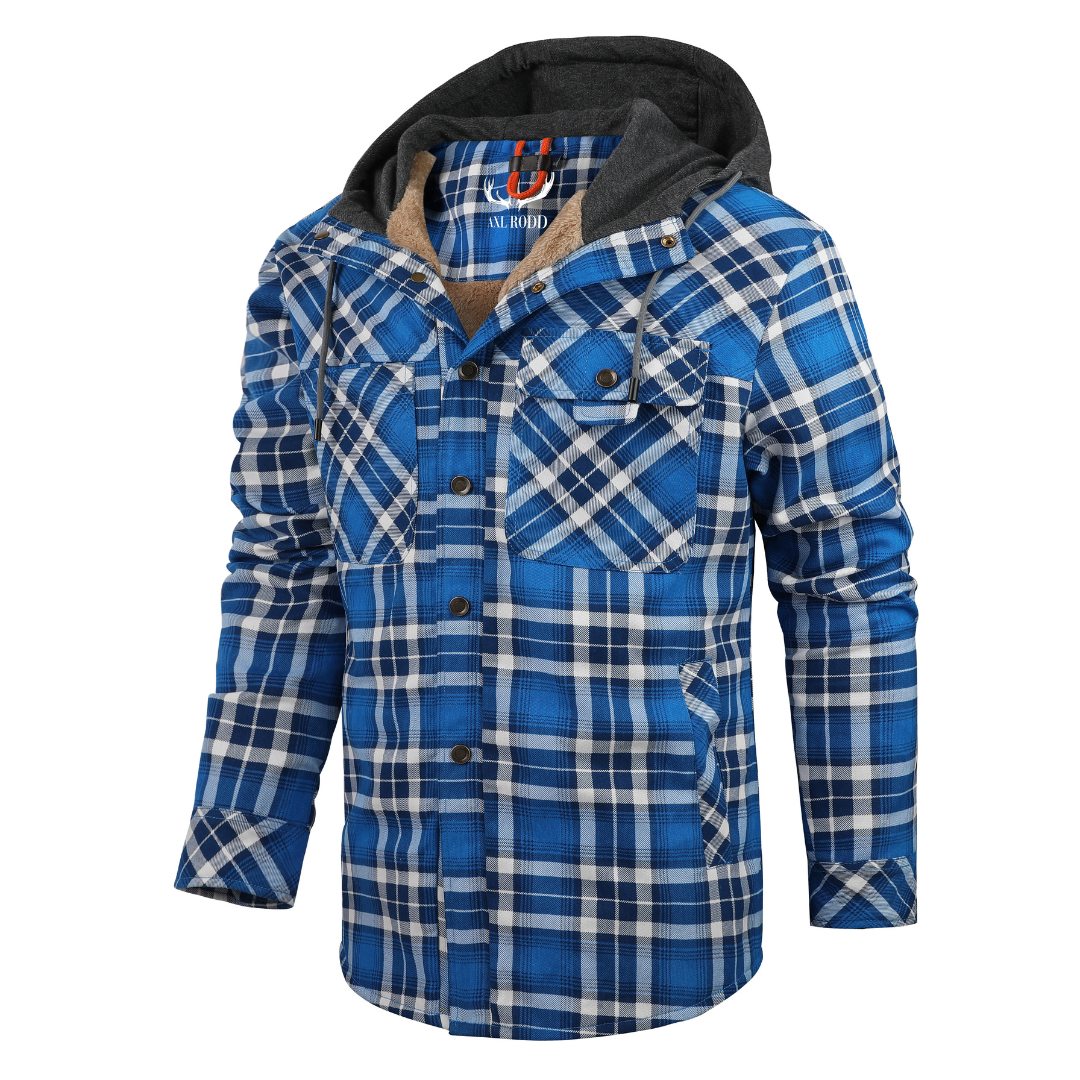 Men’s Hooded Plaid Fleece Lined Shacket