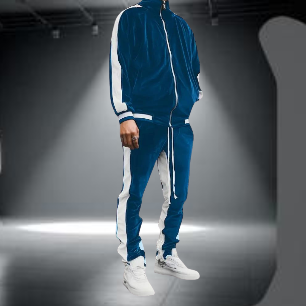 Soft Mens 2-Piece Zip Up Tracksuit Set - BritishElegance