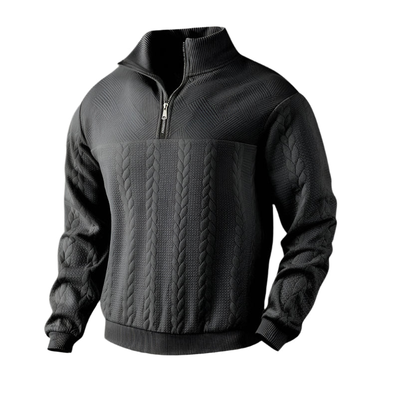 The Amalfi Half Zip Cable knit Jumper for Men