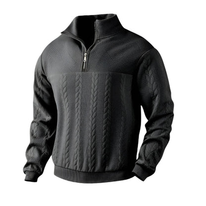 The Amalfi Half Zip Cable knit Jumper for Men