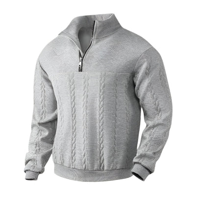 The Amalfi Half Zip Cable knit Jumper for Men