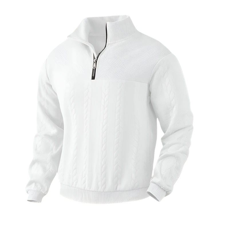 The Amalfi Half Zip Cable knit Jumper for Men