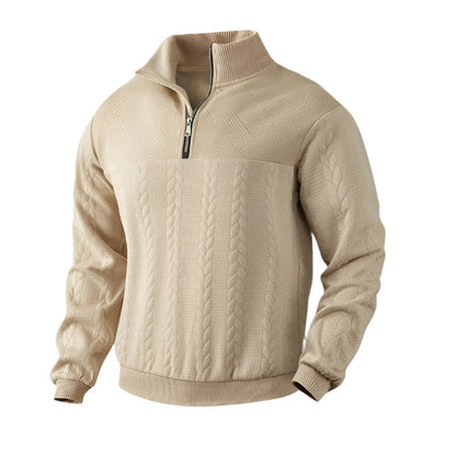 The Amalfi Half Zip Cable knit Jumper for Men