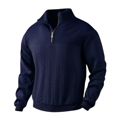 The Amalfi Half Zip Cable knit Jumper for Men