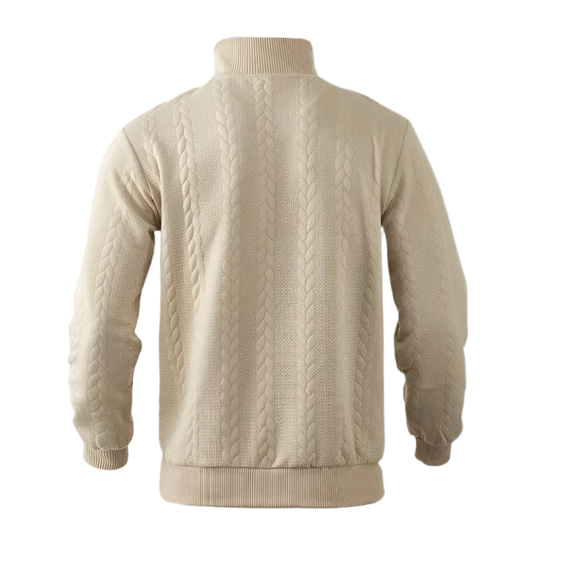 The Amalfi Half Zip Cable knit Jumper for Men