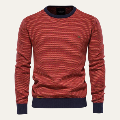 Men’s Popcorn Knit Crewneck Sweater