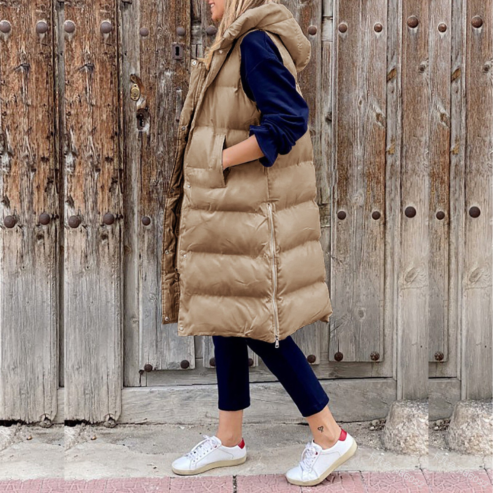 Warm Women's Hooded Puffer Down Vest