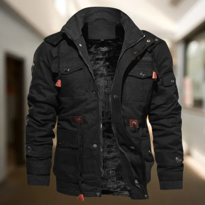 Rugged Men's Army Hoodie Jacket - BritishElegance