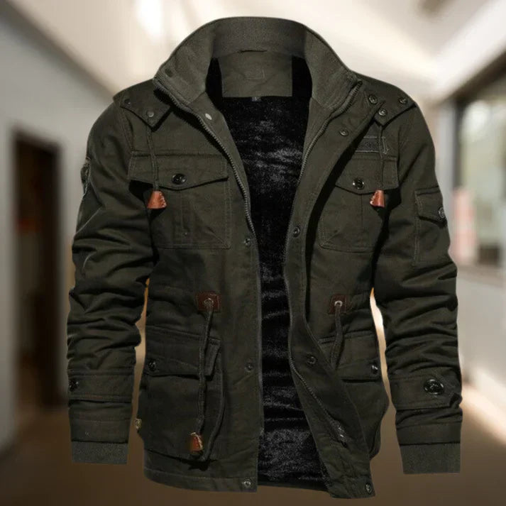 Rugged Men's Army Hoodie Jacket