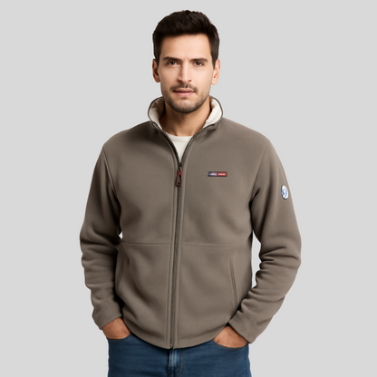 Men’s Soft High Collar Fleece Jacket