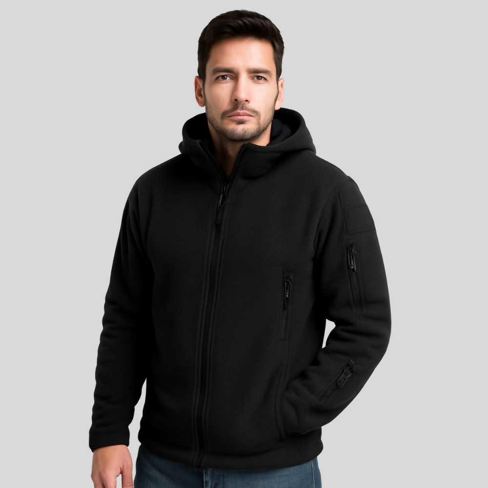 Men’s Tactical Multi Pocket Fleece Hoodie