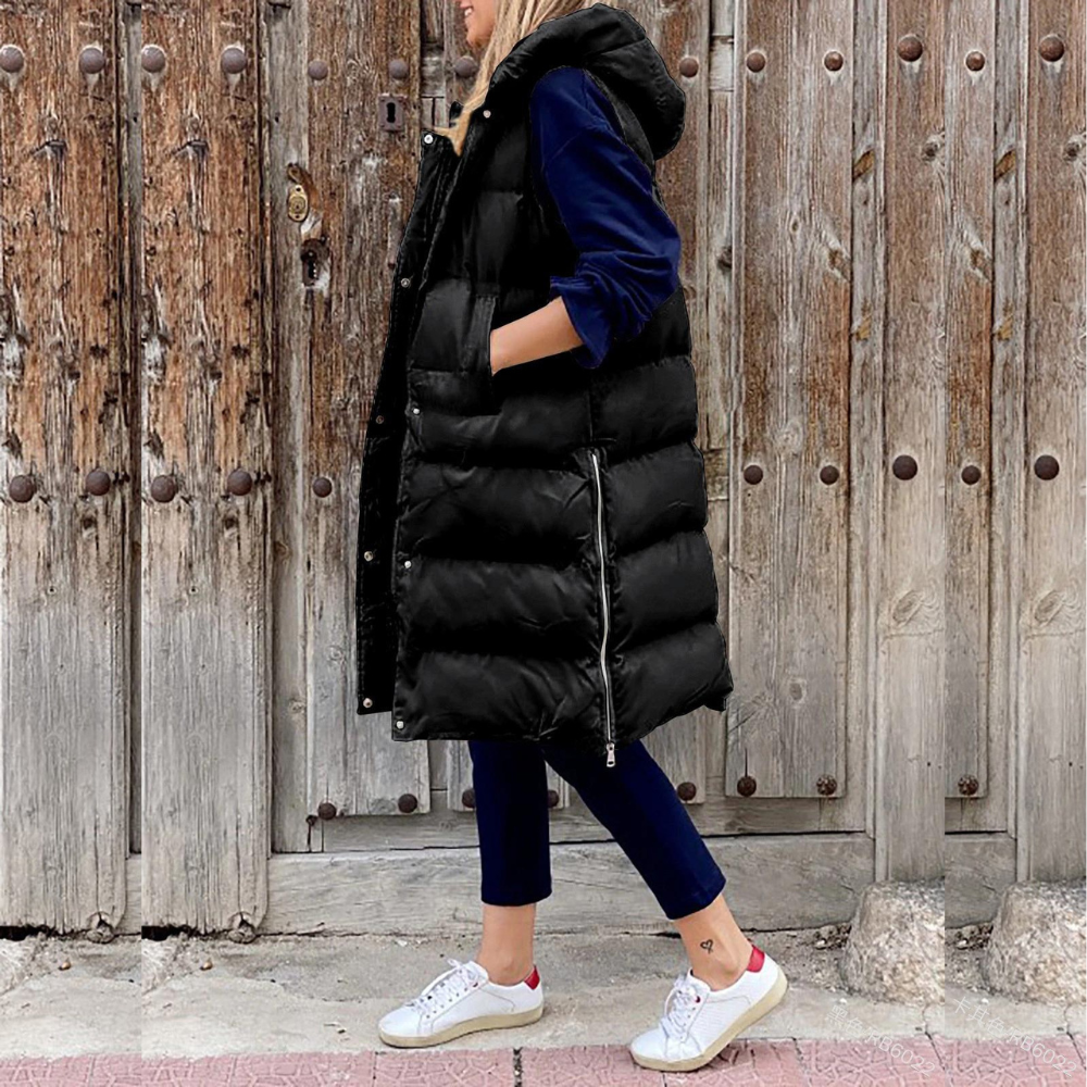 Warm Women's Hooded Puffer Down Vest