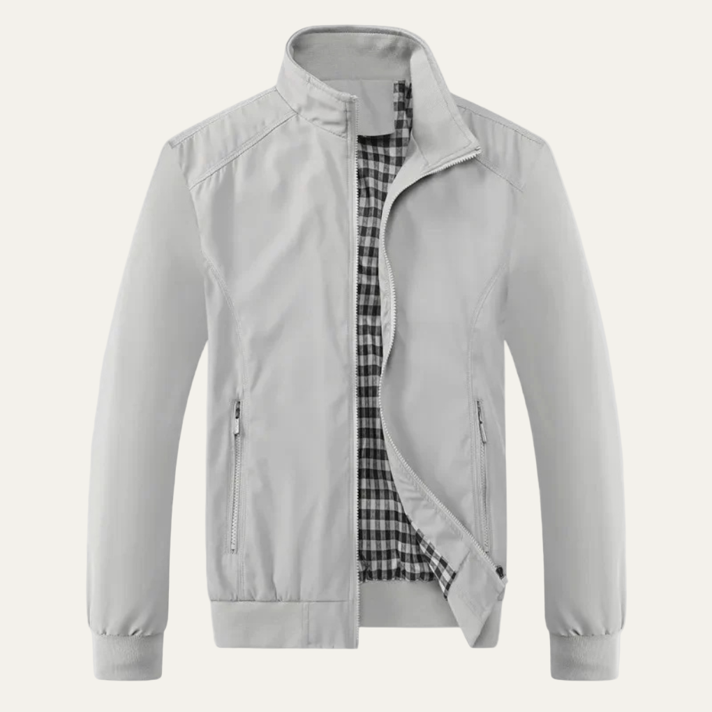 Men’s Wind-Resistant Stand Collar Zip Jacket
