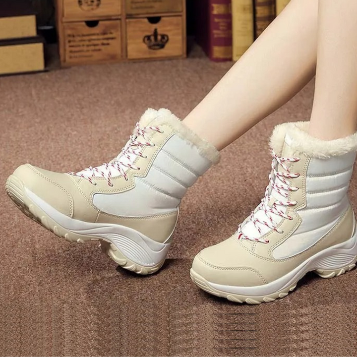 Warm Waterproof Women's Snow Boots for Outdoor Use