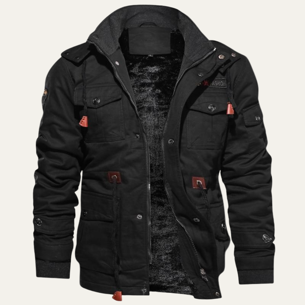 Men’s Winter Multi Pocket Cargo Military Jacket