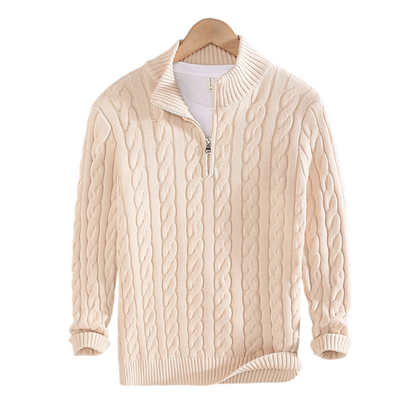 Warm Mens Cable Knit Winter Sweater