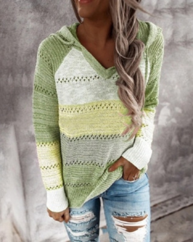 Cozy Women's Winter Knit Hooded Sweater